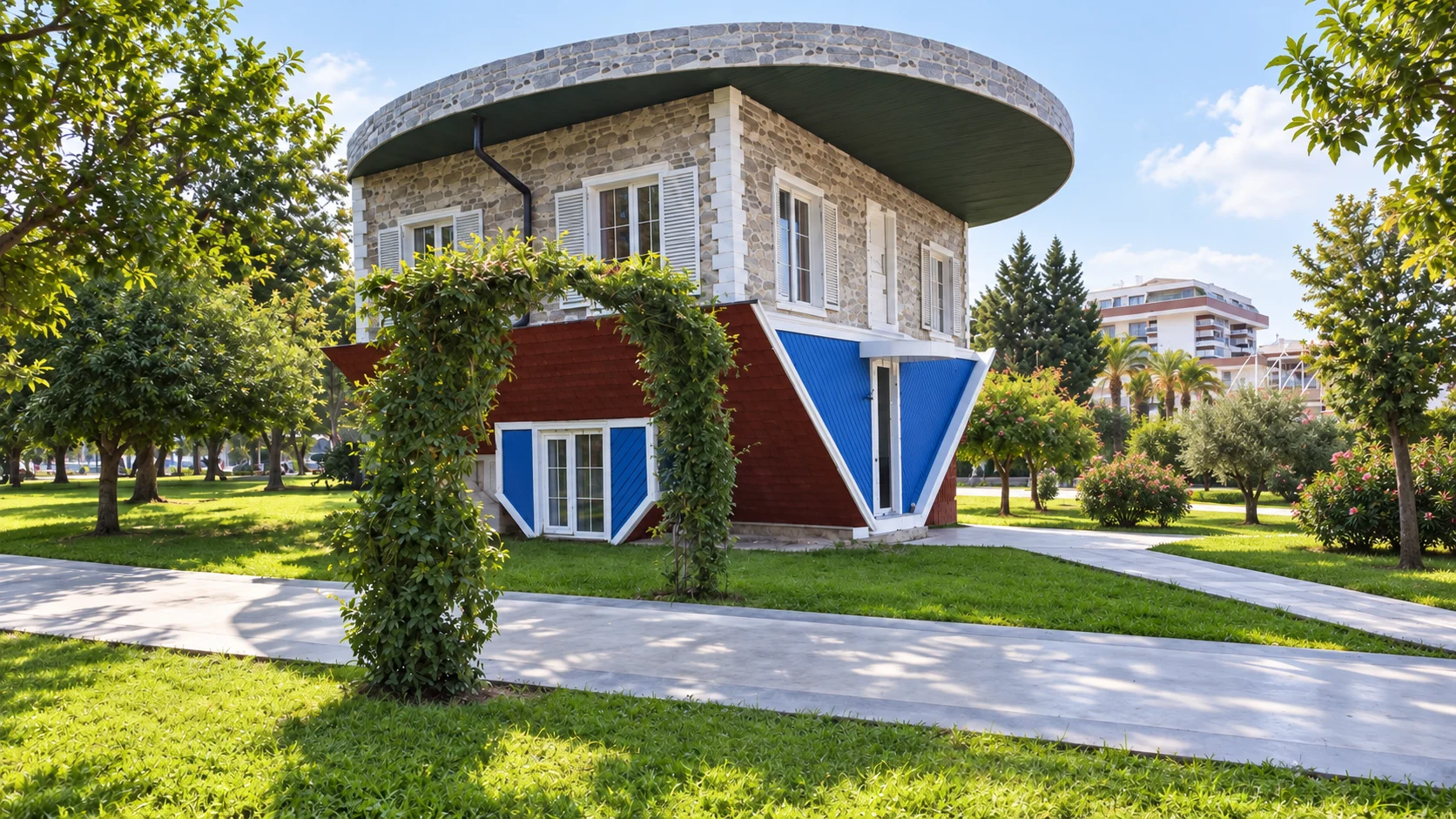 Перевёрнутый дом Kemer Villa в парке Ататюрка